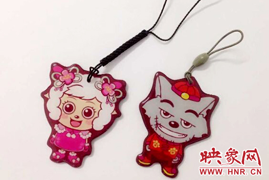 兒童節(jié)紀(jì)念卡以灰太狼和美羊羊?yàn)橹黝}人物。