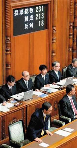 27日，日本國會參議院公布新建“國家安全保障會議”法案投票結(jié)果。