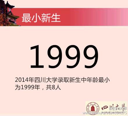 2014川大新生花邊數(shù)據(jù)。 圖據(jù)四川大學(xué)官方微博