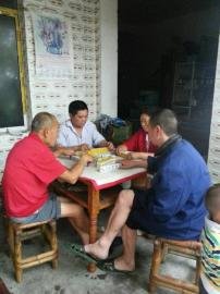 掃水掃不及，胥家鎮(zhèn)柏河村的居民干脆打起了麻將。