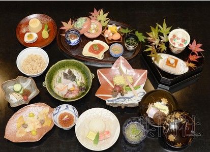 圖為東京銀座的和食餐廳推出的菜肴。