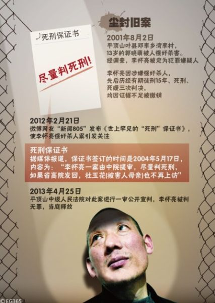 因涉嫌奸殺幼女，李懷亮被羈押了近12年，先后歷經(jīng)有期徒刑15年、死刑、死緩三次判決，最終因“證據(jù)不足、事實不清”于近日被宣判無罪，當(dāng)庭釋放