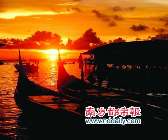馬布村的日落。