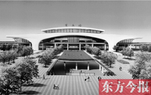 商合杭高鐵商丘站效果圖，暢想一下未來的俏模樣吧 資料圖片