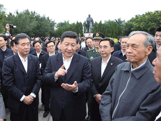 2012 年12 月，習(xí)近平任中共中央總書記后首次離京，即到改革前沿的廣東考察