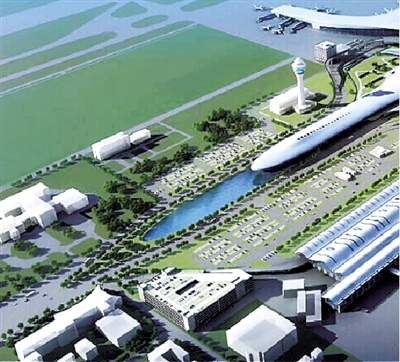 新鄭機(jī)場T2航站樓全面封頂 比T1航站樓大3倍。