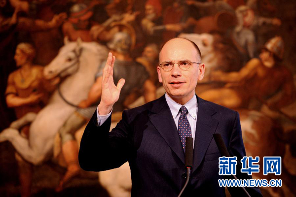  2月13日，意大利政府總理恩里科·萊塔宣布辭職。
