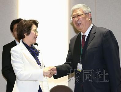 3月15日下午，日本防災(zāi)擔(dān)當(dāng)相山谷惠理子與中國(guó)民政部長(zhǎng)李立國(guó)（右）會(huì)談。