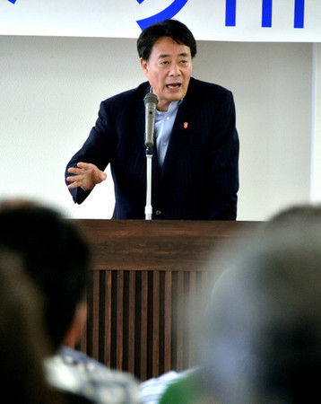 日本民主黨黨首海江田萬里。