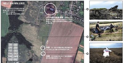 馬航MH17客機(jī)殘骸照片顯示，其機(jī)身上有許多細(xì)小孔洞。多名專家分析稱，這些孔洞或是飛機(jī)被導(dǎo)彈爆炸后飛散的彈片擊中所致。