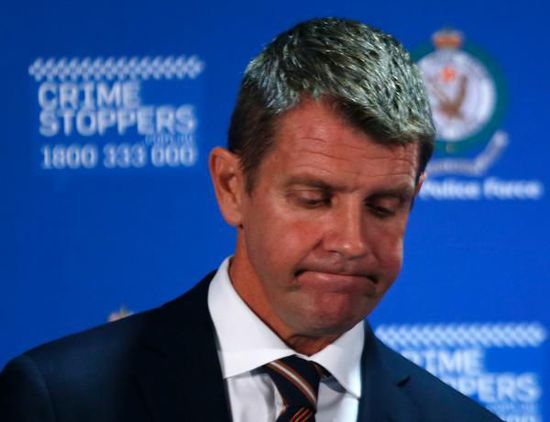 　新南威爾士州州長Mike Baird出席新聞發(fā)布會。