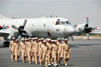 吉布提機場，日本海上自衛(wèi)隊的兩架P-3C飛機抵達，在亞丁灣執(zhí)行反海盜任務(wù)。