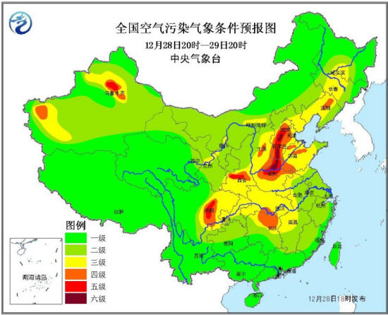 京津魯及冀中南、豫北將有輕到中度霾局地重度霾